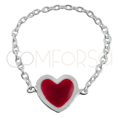 Sterling silver 925 red...