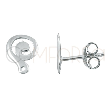 Sterling silver 925 spiral ear stud