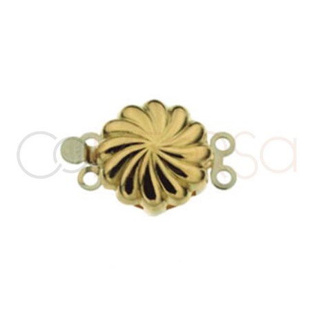 18kt 750ml yellow gold round clasp 2 jump rings 12mm