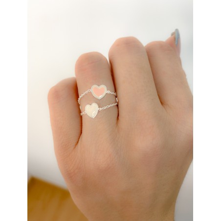 Gold-plated sterling silver 925 coconut cream chain ring