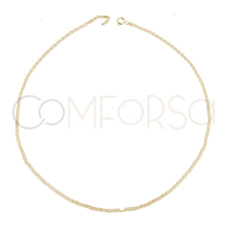 Gold-plated sterling silver 925 occhio chain 40cm