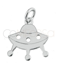 Sterling silver 925 spaceship pendant 11.7 x 13mm