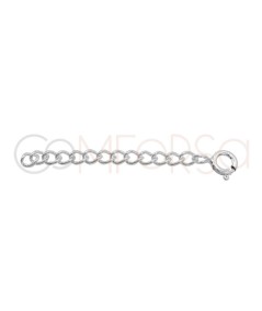 Gold-plated sterling silver 925 necklace extender with spring clasp 40mm