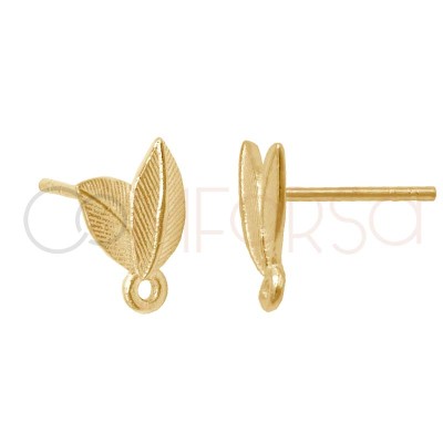 5mm 18k Gold Plated Stud Earring Findings - Rays of Clay Co
