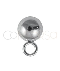 Sterling silver 925 ball earring with jump ring 4mm
