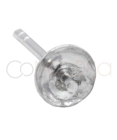 Sterling silver 925 Cap smooth post 7  mm