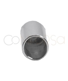 Sterling silver 925 open end cap with jump ring 6 x 3.1mm