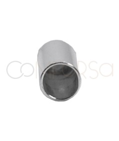Sterling Silver 925 End closed cap with jump ring 6 x 2.1 mm