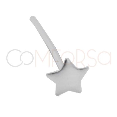 Sterling silver 925 post with star 18 mm