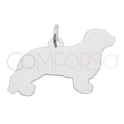 Sterling silver 925 Cocker Spaniel dog pendant 24 x 15mm