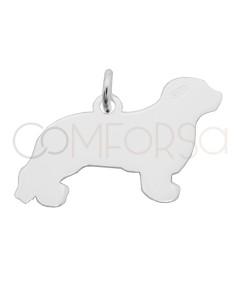 Sterling silver 925 Cocker Spaniel dog pendant 24 x 15mm