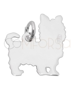 Sterling silver 925 Yorkshire dog pendant 15 x 15mm