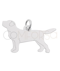 Sterling silver 925 Labrador dog pendant 23 x 15mm