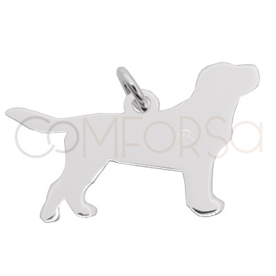 Sterling silver 925 Labrador dog pendant 23 x 15mm