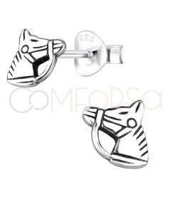 Sterling silver 925 horse head earrings 5 x 6mm