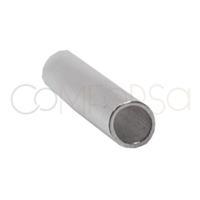 Sterling silver 925 Tube 2 mm (ext diameter) x 10 mm (length)