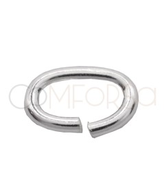 Sterling silver 925 oval open jump ring 4 x 6 mm