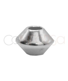 Sterling silver 925 Saucer bead 4 mm