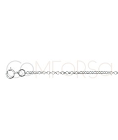 Sterling silver 925 belcher chain with jump rings & extender 35 cm + 6 cm