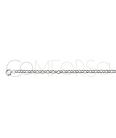 Sterling silver 925 belcher chain with jump rings & extender 35 cm + 6 cm