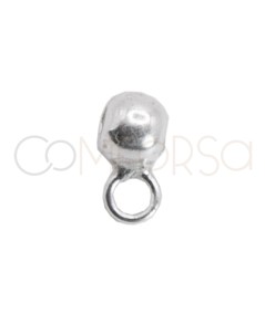 Sterling silver 925 ball (3mm) with jump ring & silicone