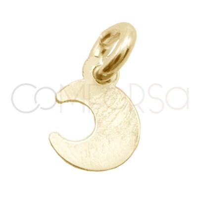 Sterling silver 925 smooth moon mini pendant 5 x 6mm