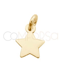 Gold-plated sterling silver 925 smooth star mini pendant 5mm
