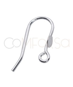 Sterling silver 925 hook with plain disc & handle 4mm