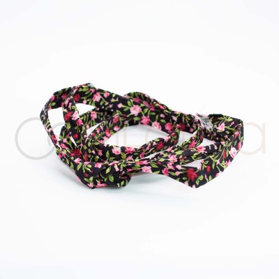 Black ribbon with pink...