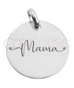 Sterling silver 925 medallion “Mama” 20mm