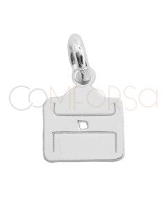 Sterling silver 925 mini briefcase 6 x 7mm