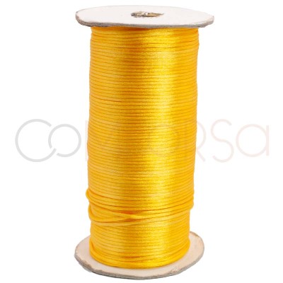 Yellow satin cord 2mm