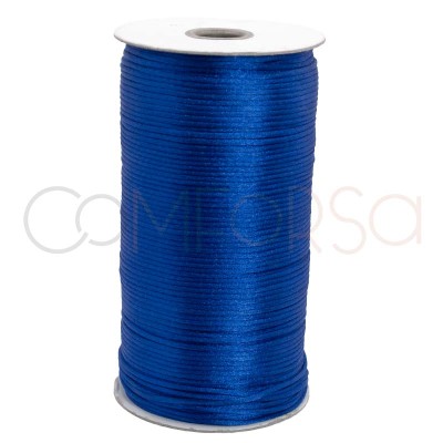 Indigo blue satin cord 2mm