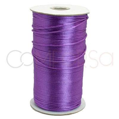 Purple satin cord 2mm