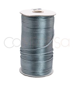 Grey satin cord 3mm