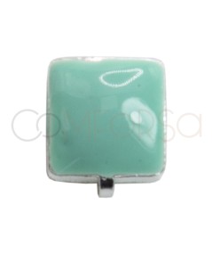 Sterling silver 925 mint enamelled mini square spacer bead 5.5mm