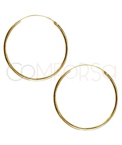 Sterling silver 925 Rose Gold-plated hoop earrings 20 mm