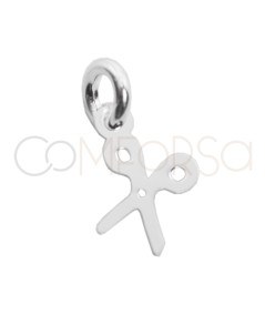 Sterling silver 925 mini scissors pendant 6 x 7mm