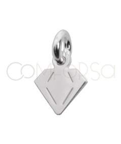 Sterling silver 925 mini diamond pendant 5 x 7mm
