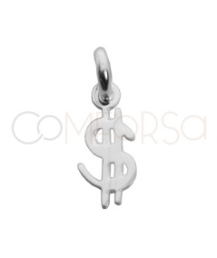 Sterling silver 925 mini dollar symbol pendant 4 x 8mm