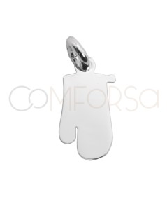 Sterling silver 925 mini kitchen mitt pendant 5 x 10mm