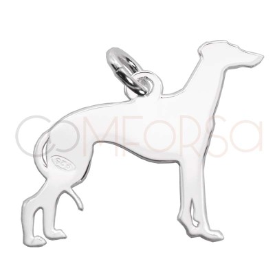 Engraving + Sterling silver 925 Greyhound pendant 25 x 30mm