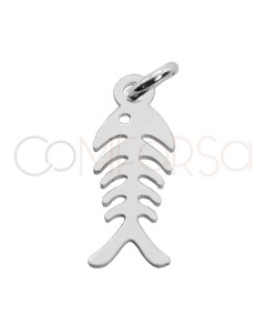 Gold-plated sterling silver 925 fish scrape pendant 5 x 12mm