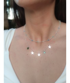 Sterling silver 925 choker with starfishes