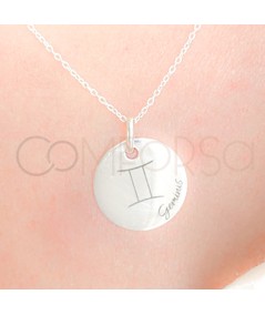 Sterling silver 925 pendant with customisable horoscopes