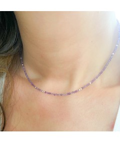 Sterling silver 925 Amethyst stones choker