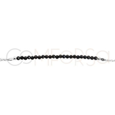 Sterling silver 925 bracelet with Black Spinel stones