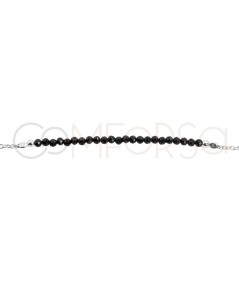 Sterling silver 925 bracelet with Black Spinel stones