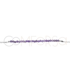Sterling silver 925 bracelet with Amethyst stones
