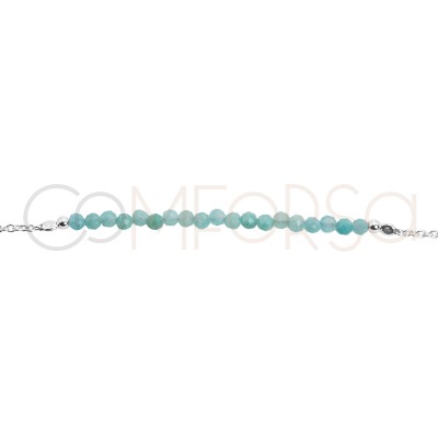 Sterling silver 925 bracelet with Amazonite stones